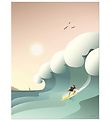 Vissevasse Poster - 50x70 - Surfeur