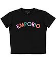 Emporio Armani T-shirt - Black w. Glitter/Patches