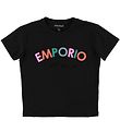 Emporio Armani T-shirt - Svart m. Glitter/Patches