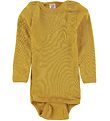 Engel Bodysuit l/s - Wool/Silk - Saffron