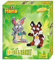 Hama Midi Beads Set - 2500 Beads - 3D - Fox & Rabbit