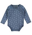 Fixoni Wrap Bodysuit l/s - China Blue w. Bears