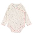 Fixoni Wrap Bodysuit l/s - Light Rose w. Flowers