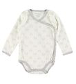 Fixoni Wrap Bodysuit l/s - Grey Melange w. Pandas