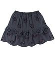 Soft Gallery Skirt - Fern - Anthracite w. Flowers