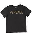 Versace T-Shirt - Zwart m. Strass