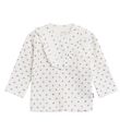Hust and Claire Blouse - Alfrida - White with Flowers / Ruffles
