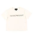 Emporio Armani T-Shirt - Wei m. Pailletten