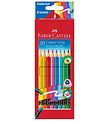 Faber-Castell Colour Pencils w. Eraser - Grip - 10 pcs - Multico