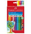 Faber-Castell Frgpennor - Jumbo Grip - Akvarell - 12 st. - Mu