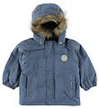 Wheat Winter Coat - Dusty Blue w. Faux Fur