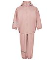 CeLaVi Rainwear w. Suspenders - Recycled PU - Misty Rose