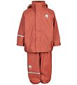 CeLaVi Rainwear w. Suspenders - PU - Redwood