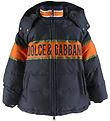 Dolce & Gabbana Daunenjacke - Navy m. Orange