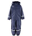 Color Kids Rainwear w. Suspenders/Fleece - PU - Dress Blues