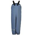 CeLaVi Rain Pants w. Suspenders - Recycled PU - China Blue w. Su