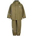 CeLaVi Rainwear w. Suspenders - PU - Khaki