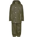 En Fant Rainwear w. Suspenders - PU - Ivy Green