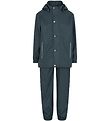 En Fant Rainwear w. Suspenders - PU - Dark Slate