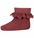 MP Socken m. Spitze - Wolle - Lea - Hot Chocolate