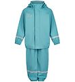 Color Kids Rainwear w. Suspenders - PU - Delphinium Blue