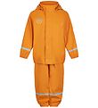 Color Kids Rainwear w. Suspenders - PU - Cadmium Yellow