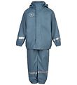 Color Kids Rainwear w. Suspenders - PU - Captain's Blue