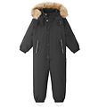 Reima Snowsuit - Stavanger - Black w. Faux Fur