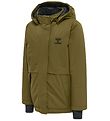 Hummel Winter Coat - hmlUrban - Dark Olive w. Shevrons