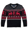 Polo Ralph Lauren Blouse - Knitted - Classic IV - Black w. Red