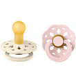 BIBS Bohemia Pacifiers - 2-Pack - Size 1 - Round - Ivory/Blossom