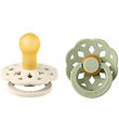 BIBS Bohemia Pacifiers - 2-Pack - Size 1 - Round - Ivory/Sage