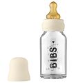 Bibs Babyflesje - Glas - Slow Flow - 110 ml - Natuurlijk Rubber