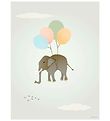 Vissevasse Poster - 50x70 - Flying Elephant