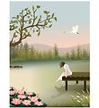 Vissevasse Affisch - 30x40 - Girl On The Bridge