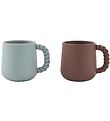 OYOY Cup - 2-Pack - Mellow - Silicone - Choco/Pale Mint