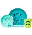 Sophie la Girafe Dinner Set - Silicone - 4 Parts - Turquoise