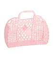 Sun Jellies Mini Fällbar Korg - Retro - 15x6x13 cm - Rosa