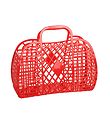 Sun Jellies Mini Faltkorb - 15x6x13 cm - Retro - Rot