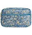 Fan Palm Toiletry Bag - Medium - Quilted - Blue Flower