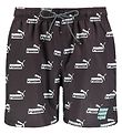 Puma Swim Shorts - Black/White w. Logo