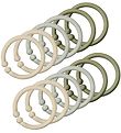 BIBS Upphängningsring/slingor - 12-pack - Vanilla/Sage/Olive