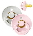 BIBS Colour Pacifiers - 2-Pack - Size 1 - Round - Haze/Blossom