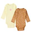 Molo Rompers l/s - 2-pack - Foss - Starry Marsepein