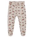 Hust and Claire Leggings w. Footies - Lani - Leather w. Print