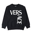 Versace Sweat-shirt - Logo - Noir/Blanc