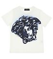 Versace Stuttermabolur - Medusa - Hvítt/Blá
