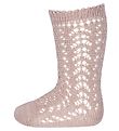 Condor Chaussettes Hautes av. Pointelle - Rose