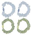 By Str Scrunchie - 4-Pack - Julie - Blue/Green Mix