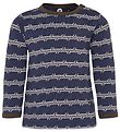 Hummel Long Sleeve Top - HMLKerem - Navy/Brown